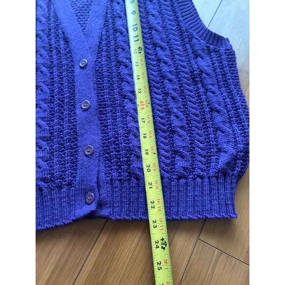 Vintage 1970's Pendleton Women's Button Front Knit Cardigan Sweater Vest XL - Picture 7 of 7